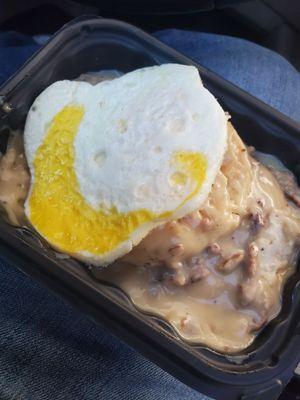 Biscuits and gravy add egg