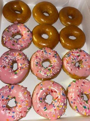 Strawberry & Original Glazed Dozen