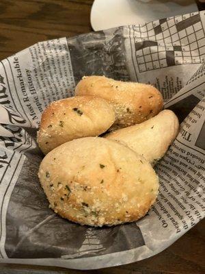 Fresh baked garlic parm rolls... so good!