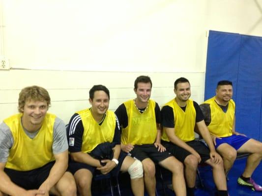 Team Mellow Yellow Thursday nights Men's 5v5 Futsal/ Indoor Soccer @ Bay Club SF.