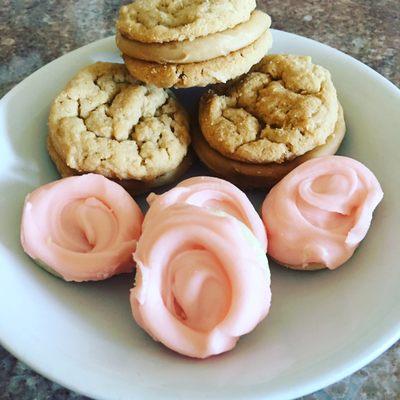 Peanut butter sandwich cookies Sugar cookies