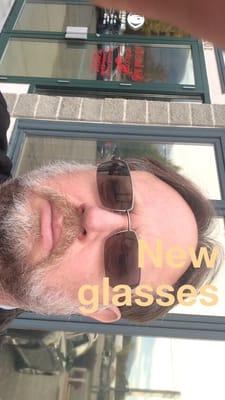 New glasses outside store