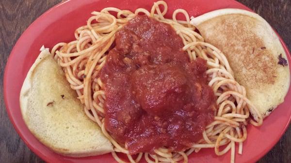 Spaghetti and meatball at Galati's in Sebring