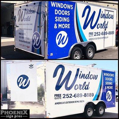 Window World Trailer Partial Wrap