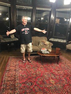 Happy client with his Sarouk - Persian Rug