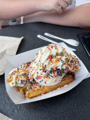 Shawn's Shawn's Dream Waffle with rainbow sprinkles