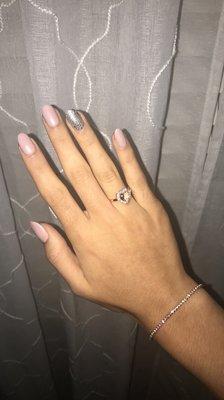 Natural nails with matte gel polish!