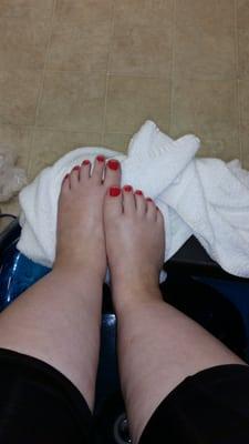 After the special pedi with wax