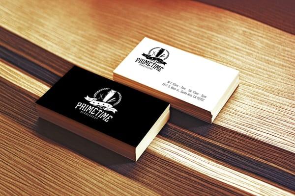 Logo design and business cards for an Orange County barber shop.