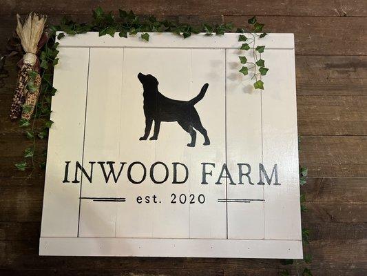 The Inwood Farm interior sign