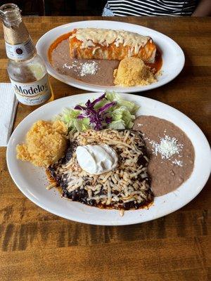 Come for lunch!  burrito Suiza & my enchilada de res con Mole. My Oaxacan mom would approve