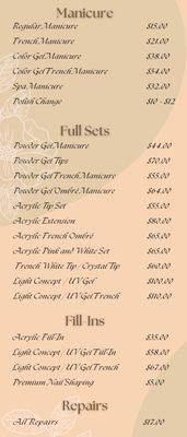 Manieed Price List