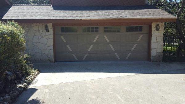 16X7 carriage garage door professional install