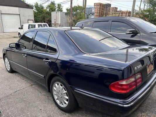 Mercedes with the tented windows.