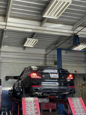 My 2020 Genesis G70 getting an alignment.