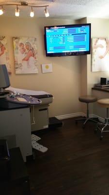 The ultrasound room is super adorable.