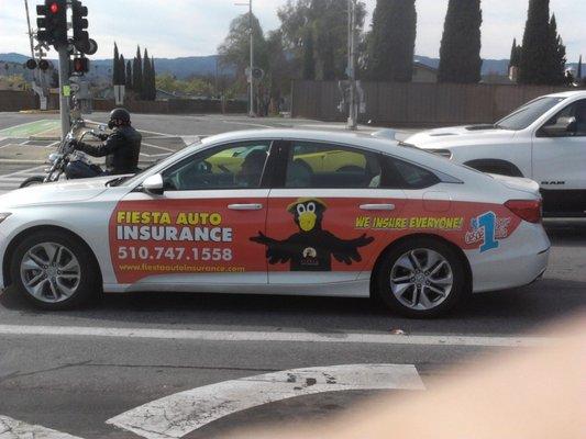 You can see the Owner of the Company on his Cellphone while in Traffic.  Now who want's to be insured.