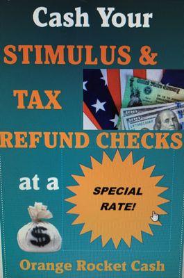 Tax season is almost upon us! We are offering a special rate to those who come in and cash their tax refunds with us.