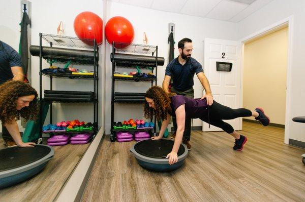 Strengthening for the core, back and hips.