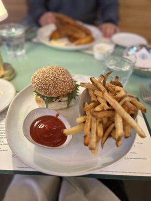 Shrimp burger