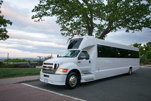 LIMOUSINE PARTY BUS with all of the features Luxurious Leather Coach Seating, Dance Poles , Laser Light Show, Fiber Optic Lig...