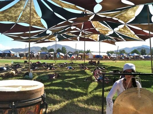 Teaching at Lightning in a Bottle Yoga and Music festival