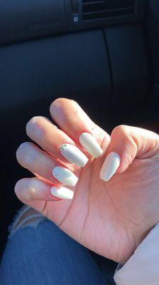 White winter nails- done by Kim!