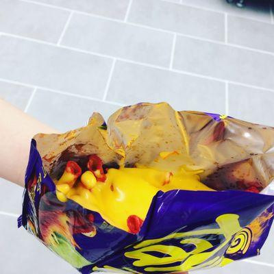 Takis with cheese