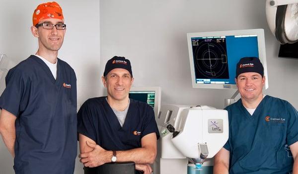 Left; Donald P. Glaser, MD, Middle; Joseph L. Parisi, MD, Right; Brian R. Johnson, MD