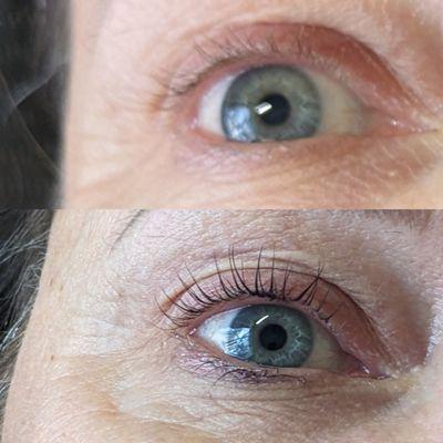 Lash lift and tint