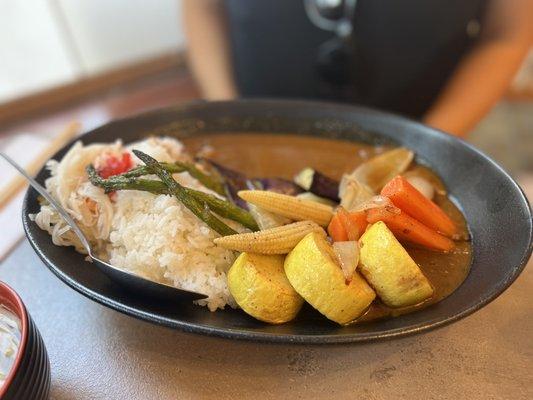 Vegetable Curry with Tonjiru Soup