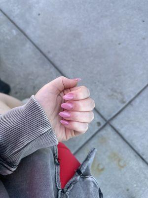 Pink nails