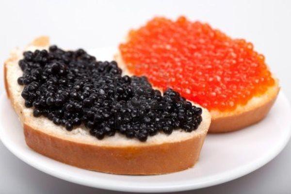 Red and black caviar