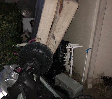 Mattress and other junk removed from a home in south Oxnard.