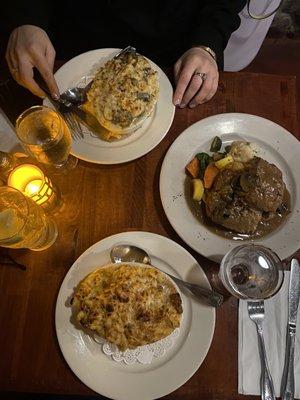 Buffalo mac and cheese, jalapeño Mac and cheese. Meat loaf