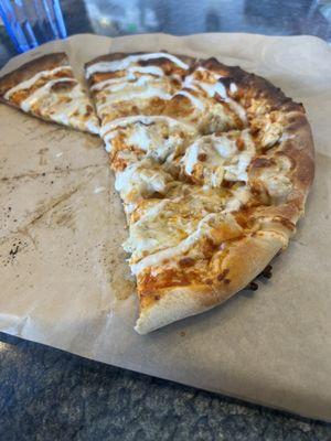 Delicious buffalo chicken pizza