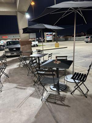 Outside seating