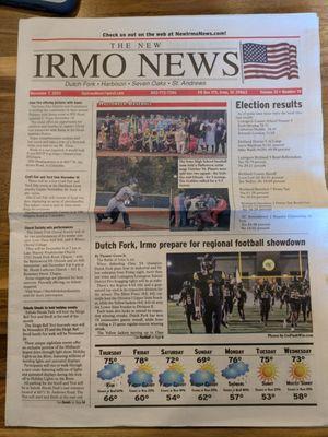 The New Irmo news