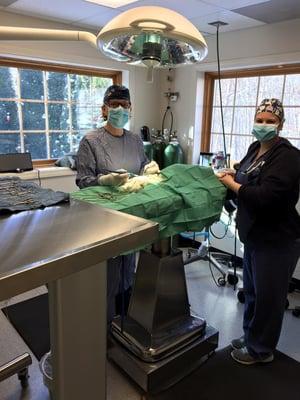 Renee and Dr. Veo in Surgery