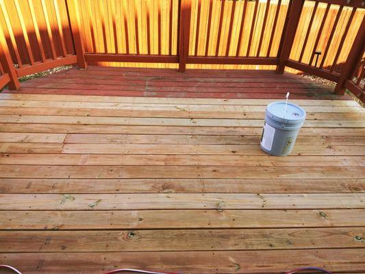 Finish painting deck