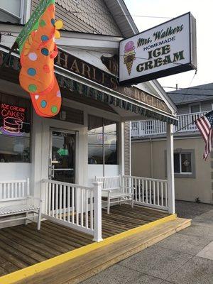 Outside view of Mrs. Walker's Ice Cream shop