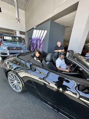 Taking the new car off the showroom floor for a test drive with my daughter!