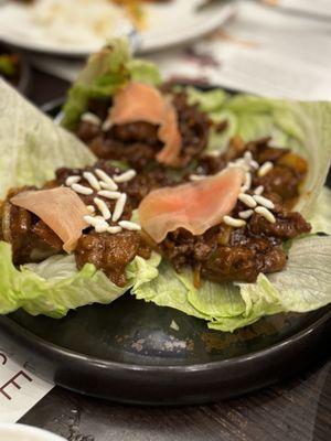 Gojujiang tacos - Tasted like sweet and sour beef doused with sauce.