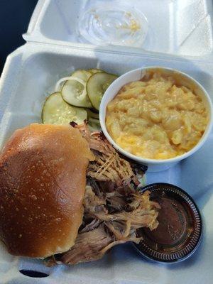 Pulled pork and Mac & Cheese