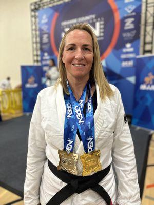 CONGRATS PROFESSOR KIM ON THE GOLD AND SILVER MEDALS THIS WEEKEND AT THE IBJJF OC OPEN