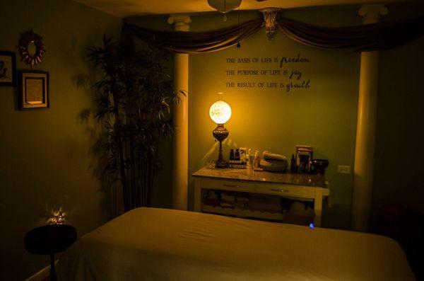 Stacey's massage room. Can you feel the ahhhhhh?