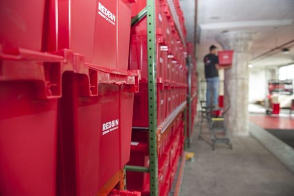 Your bins are stored in our climate controlled secure warehouse.