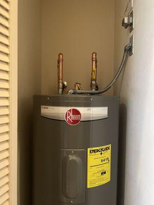 New water heater.