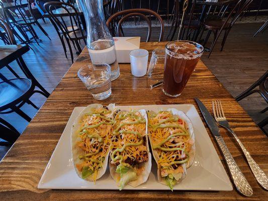 Blackened fish tacos.