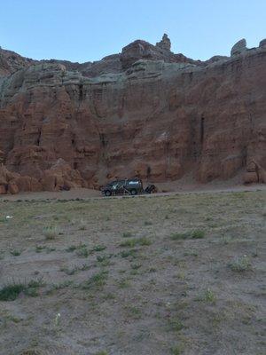 Brown Camper Van in Moab Utah